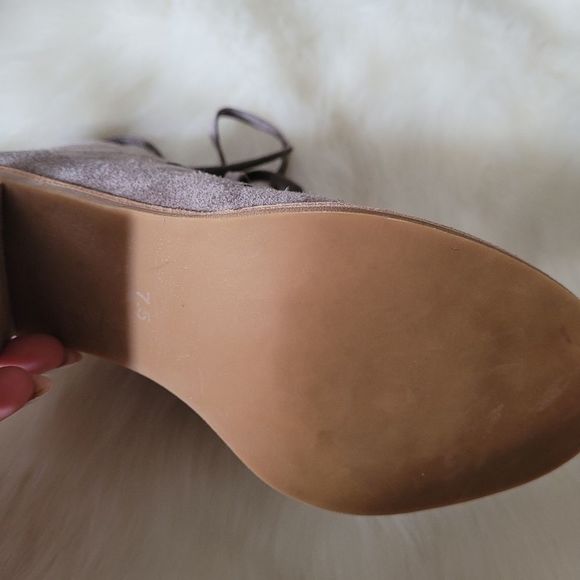 Jeffrey Campbell Taupe Lace-Up Heels - Picture 7 of 8